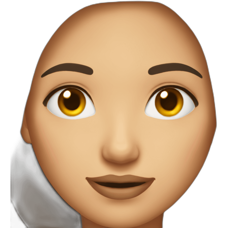 brunette woman squint emoji