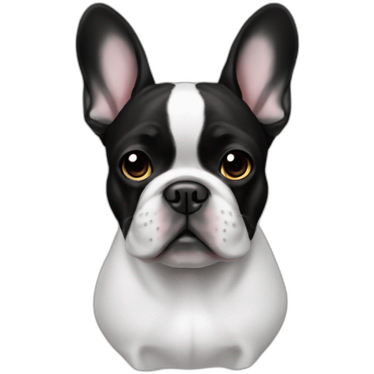 French Bulldog black emoji