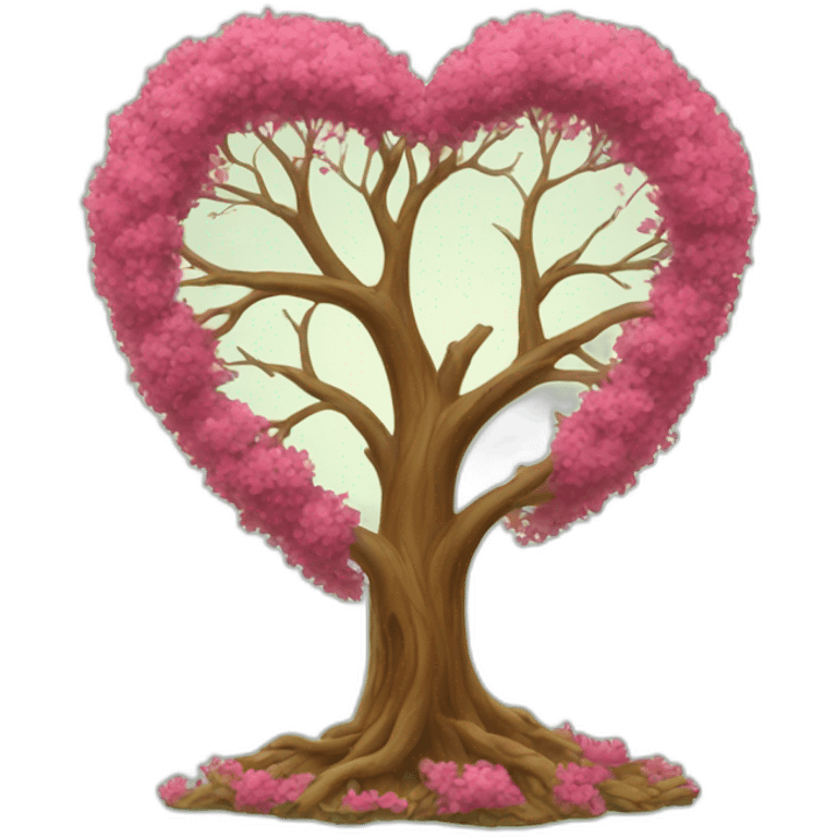 Heart shaped tree emoji