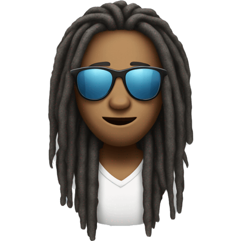 Sunglasses emoji with dreads emoji