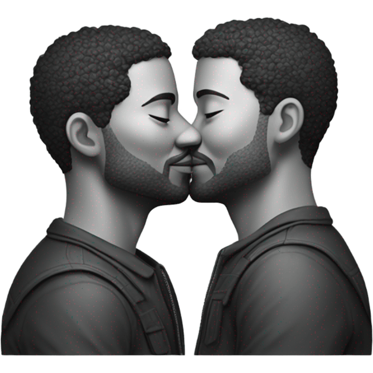 two guys kissing emoji