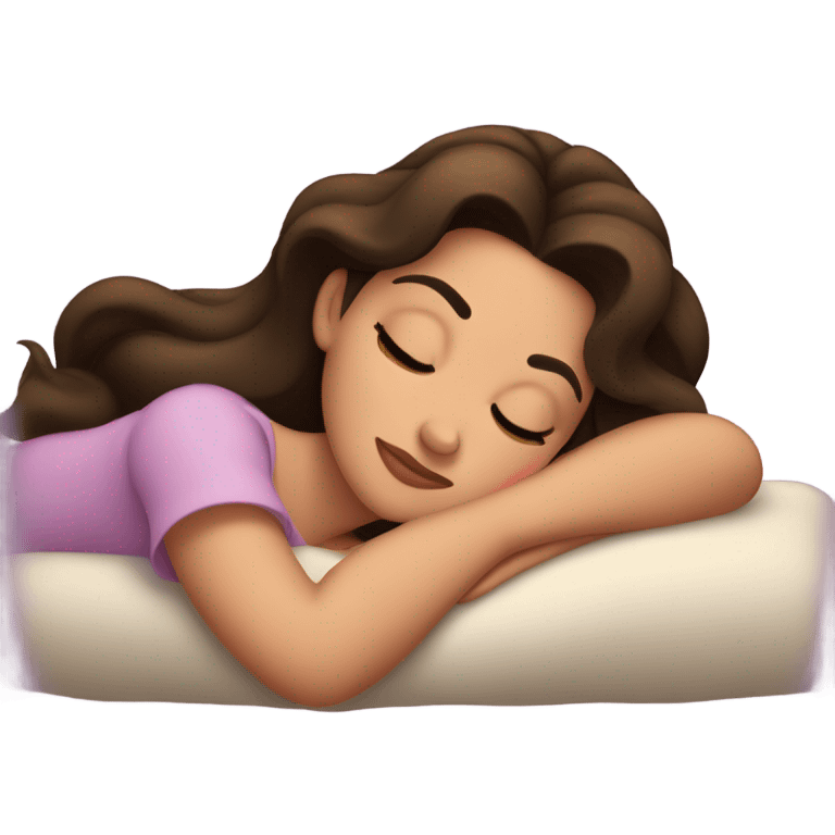 Sleeping brunette beauty Disney emoji