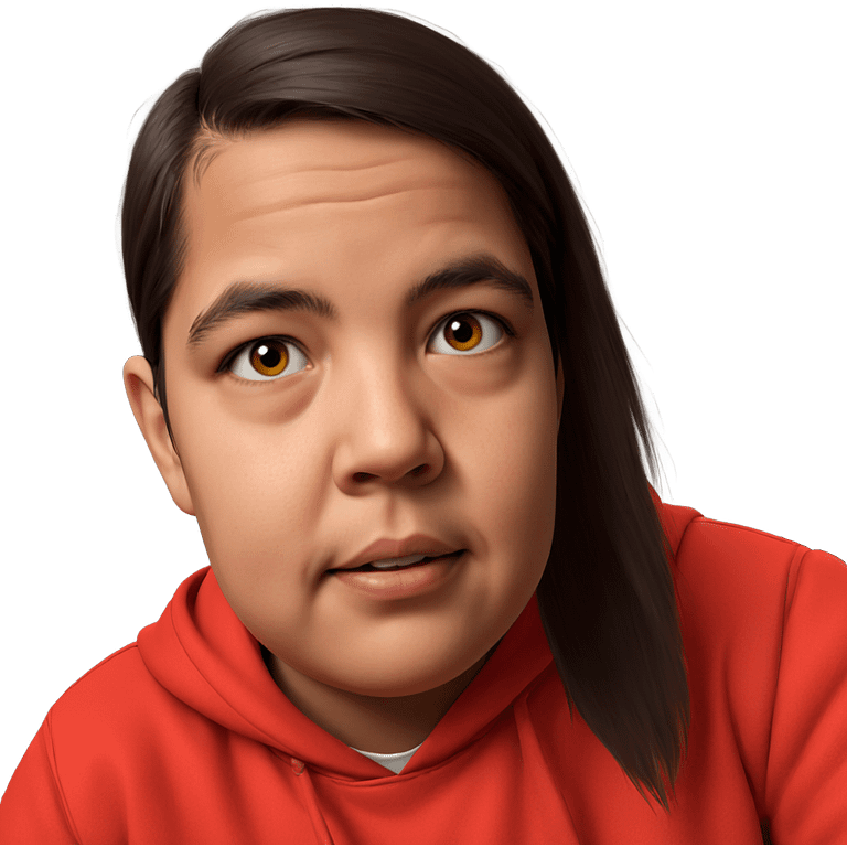 boy in red hoodie portrait emoji