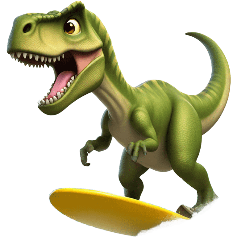 dinosaur surfing  emoji