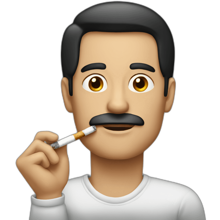 mens classic smoking without cigarettes, black hair, without eyeglasses emoji