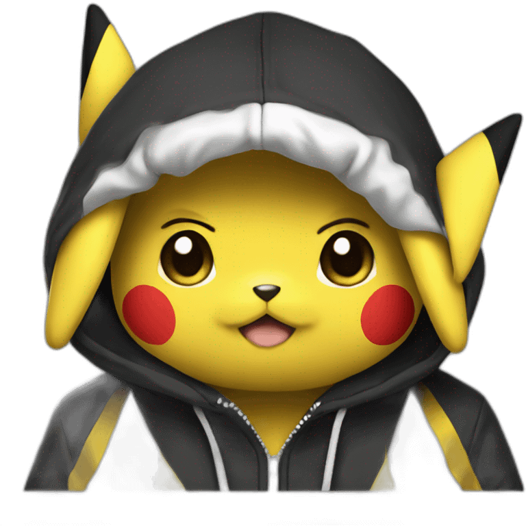 pikachu black hoodie emoji