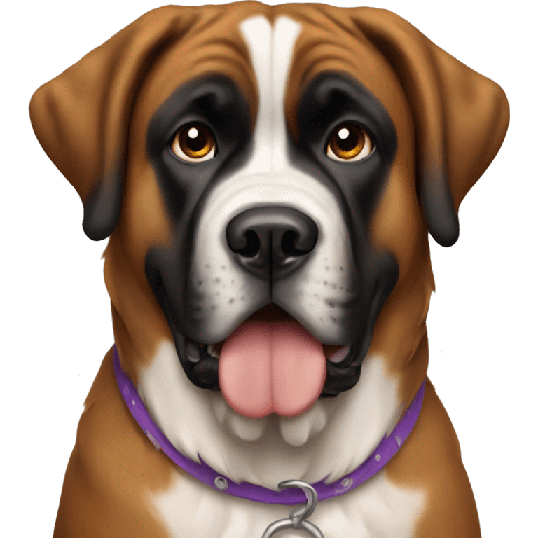 St. Bernard mixed with boxer dog emoji emoji