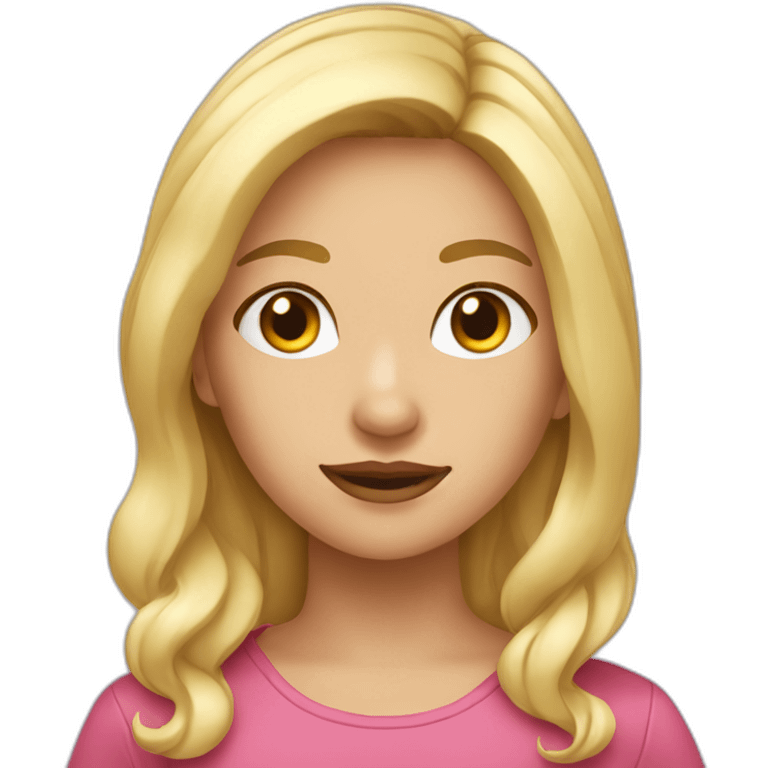 Fille mèche blonde emoji