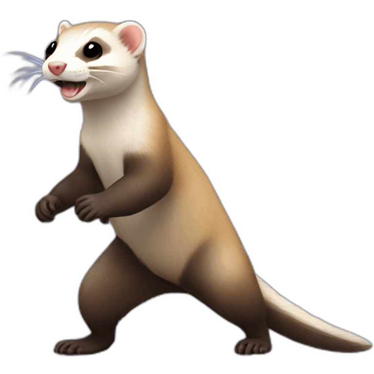 Full body ferret dancing emoji