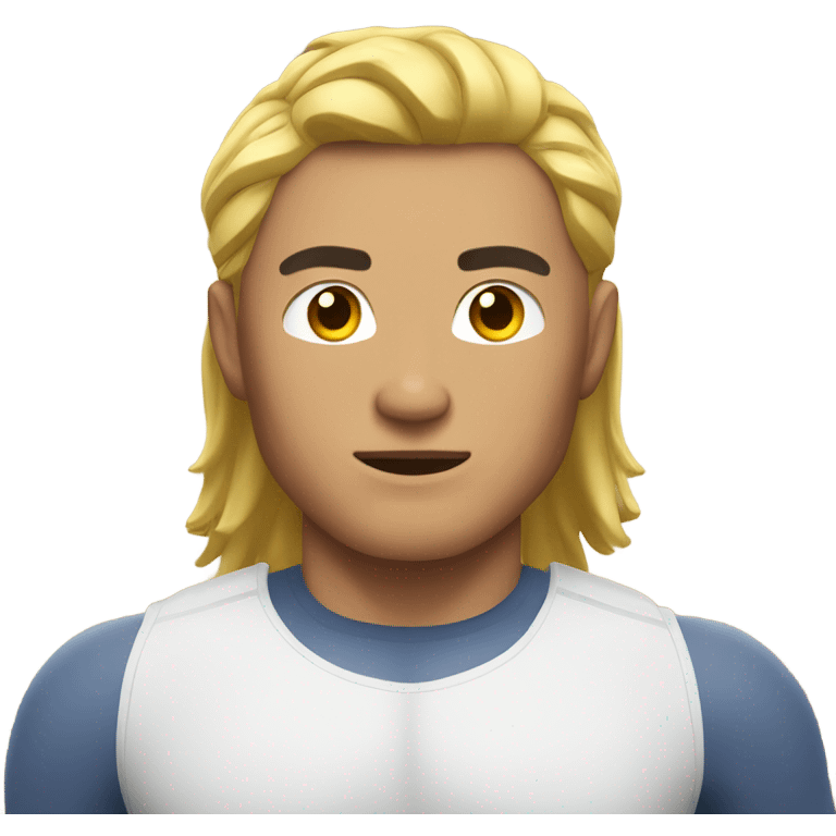 muscular asian personal trainer golden hair emoji