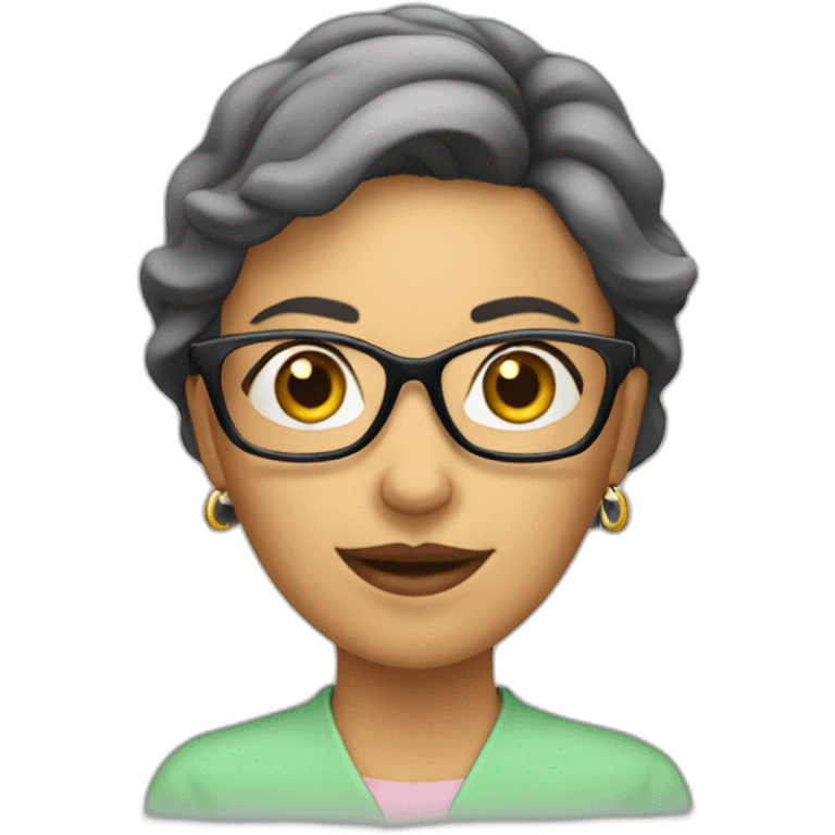 lady with glasses driving emoji