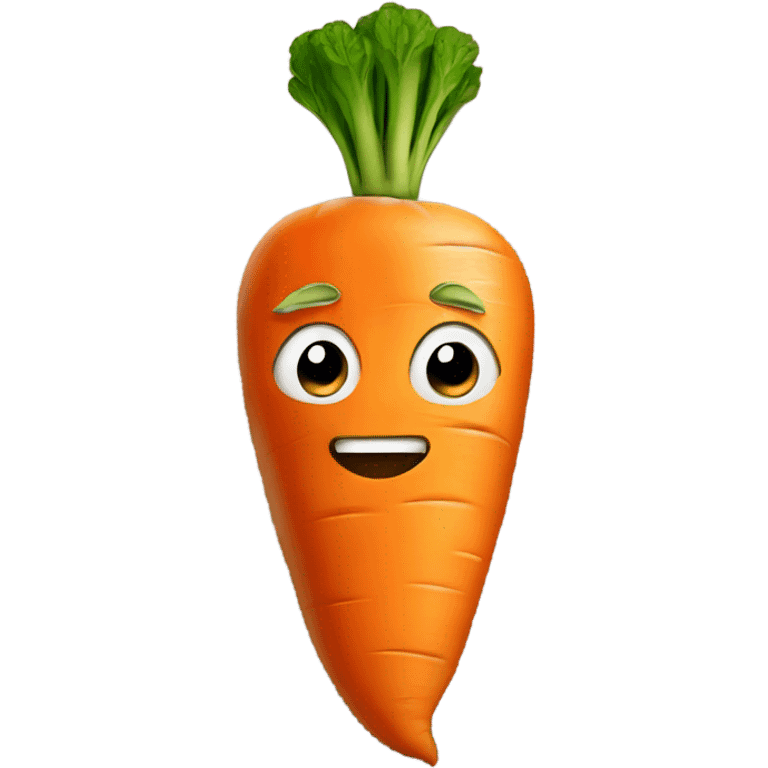 Carrot with face emoji