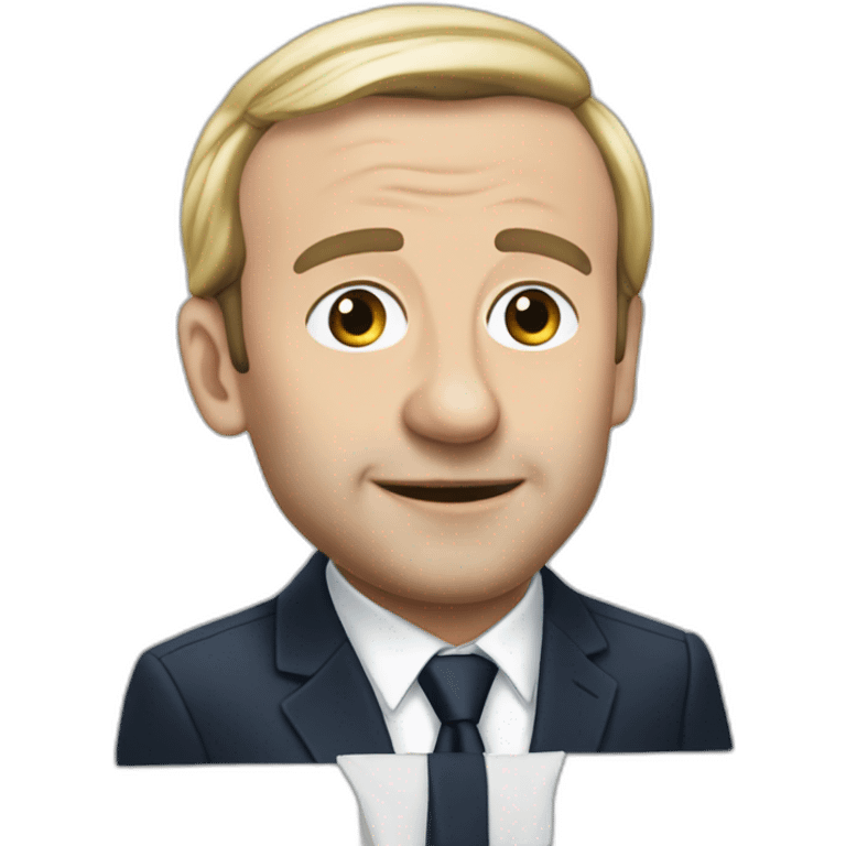 Macron sur lepen emoji