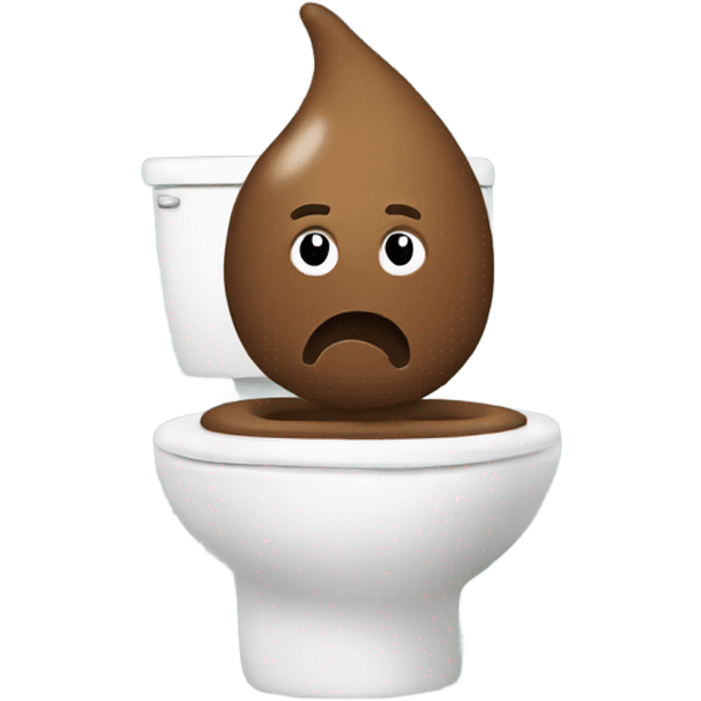 Poop in toilet emoji