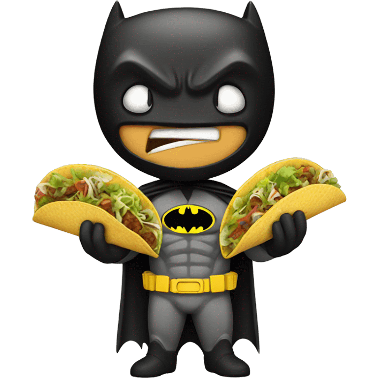 Batman eating tacos emoji