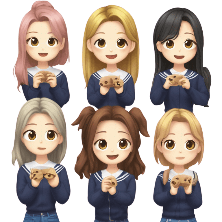 Nayeon
Jeongyeon
Hirai Momo
Minatozaki Sana
Jihyo
Myoi Mina 
Dahyun 
Son Chaeyoung
Tzuyu emoji