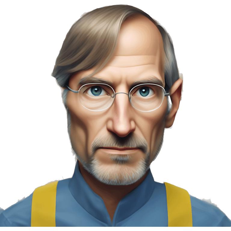 Warcraft elf award winning Steve Jobs in IKEA style, oil paint, mysterious eyes, intricate lips, masterpiece pose, odd perspective, beautiful, desirable, logical, midsommar, ikea emoji