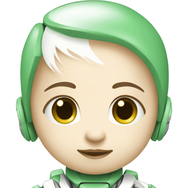 cute-baby-bot-green-white emoji