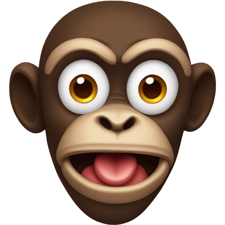 Crazy monkey with sugar on nose  emoji