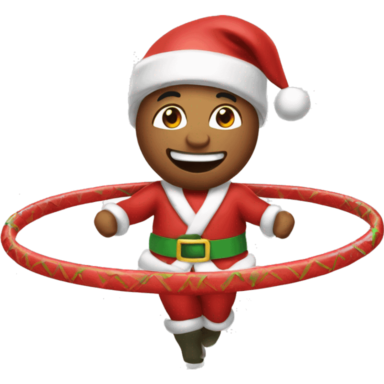 Santa hula hooping  emoji