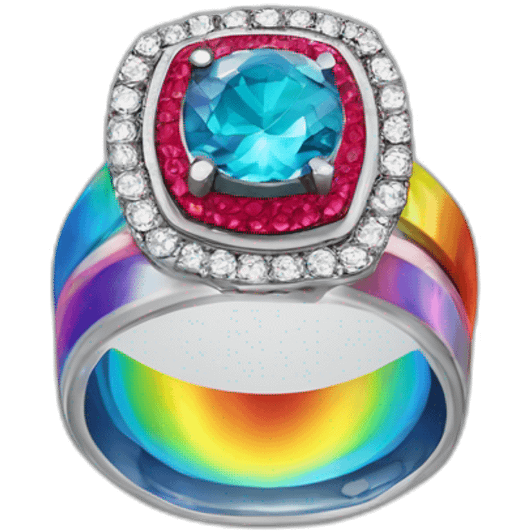 Jonathan Toews as rainbow diamond ring emoji