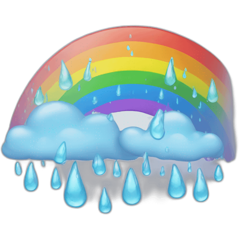 rainbow rain emoji