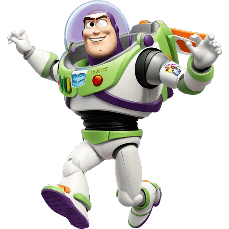 Buzz lightyear doing star jumps emoji