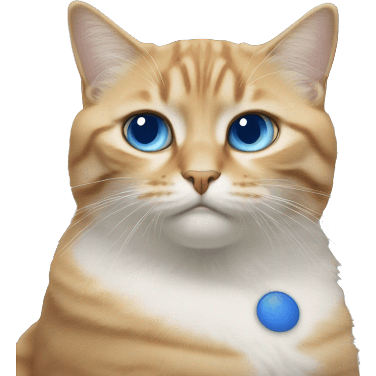 yeux bleus chat  emoji