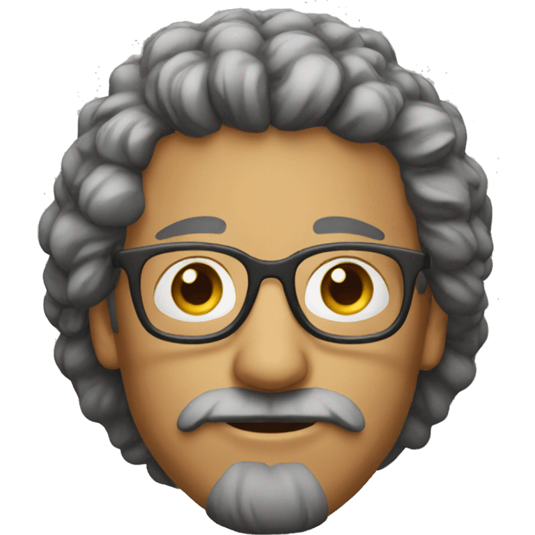 A man with hairs specs nose esrs emoji