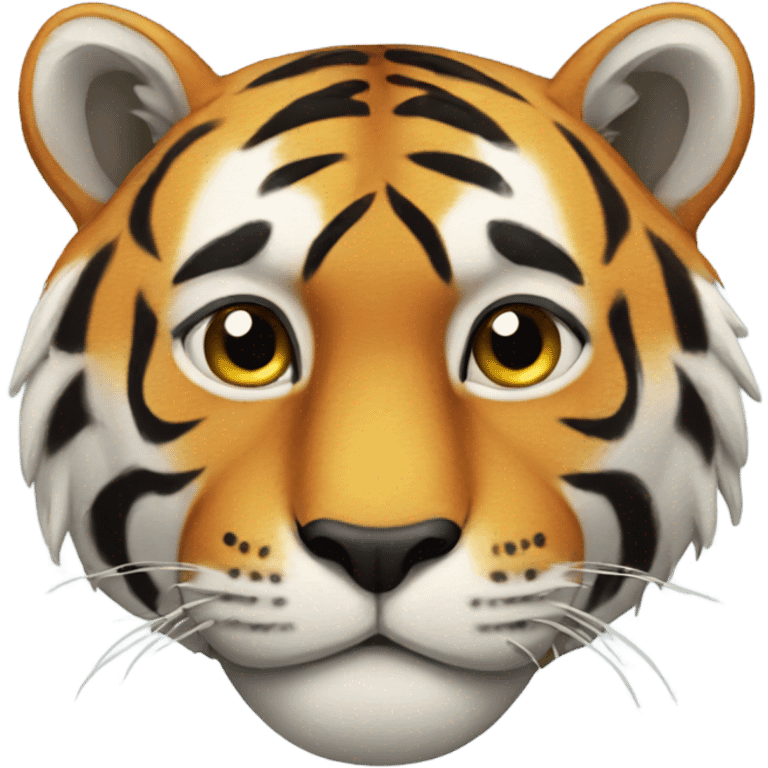 Content tiger emoji