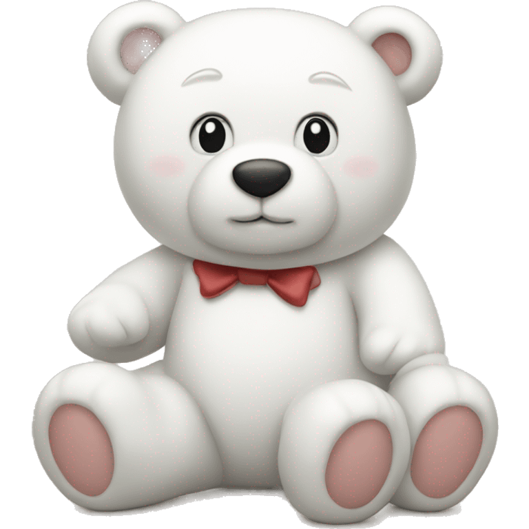 White teddy bear from heart emoji