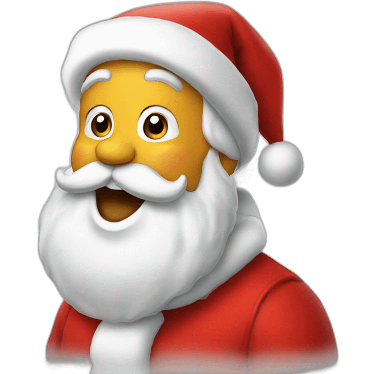 santa claus singing emoji