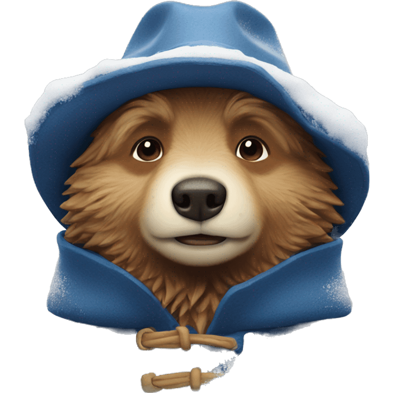 Paddington covered by snow emoji