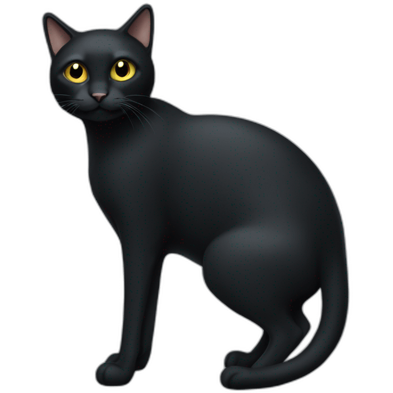 black-cat-full-body-with-bobbed-tail emoji