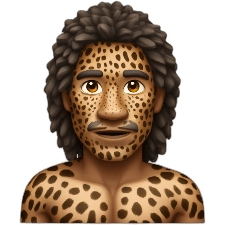 Prehistoric man wearing leopard skin emoji