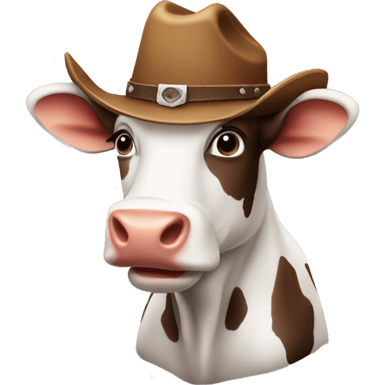 Cow with a cowboy hat emoji