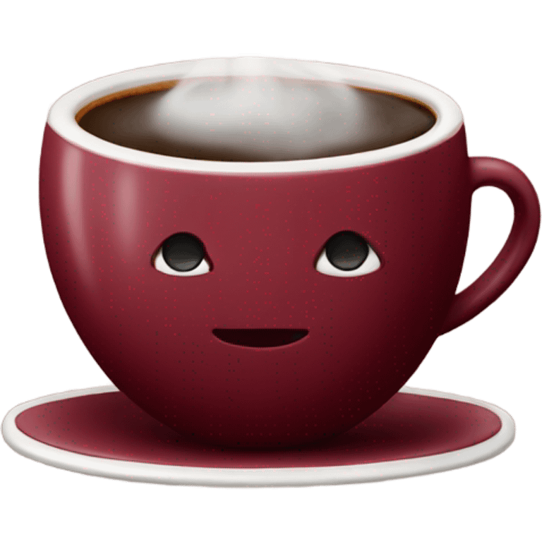 Burgundy cup of coffee  emoji