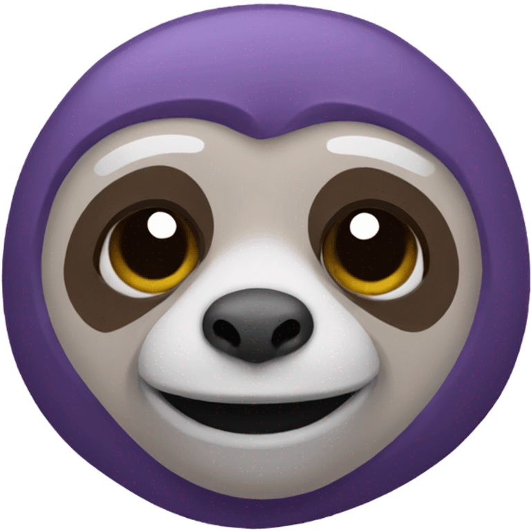 Purple sloth emoji