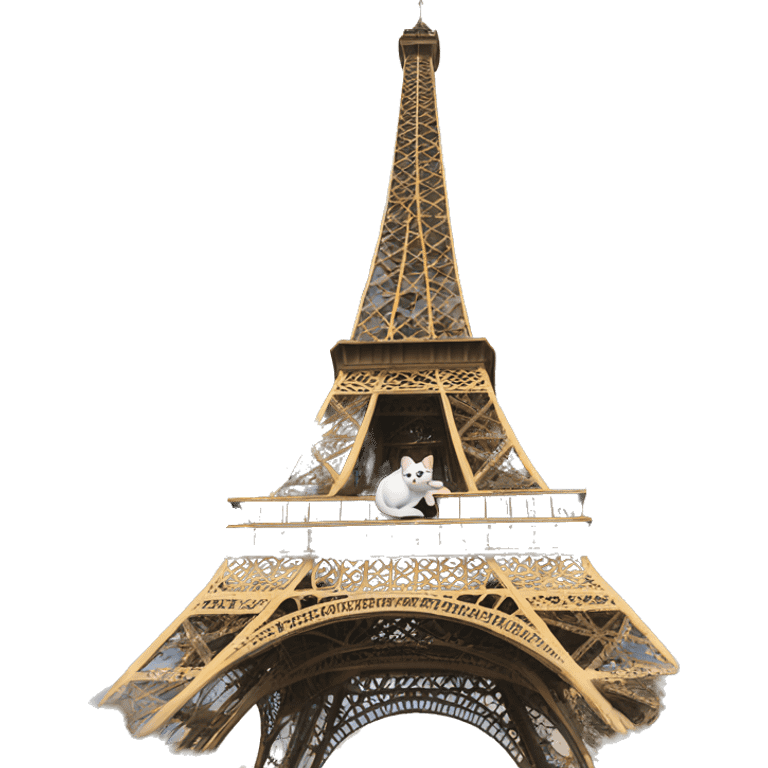 Cat on Eiffel Tower emoji