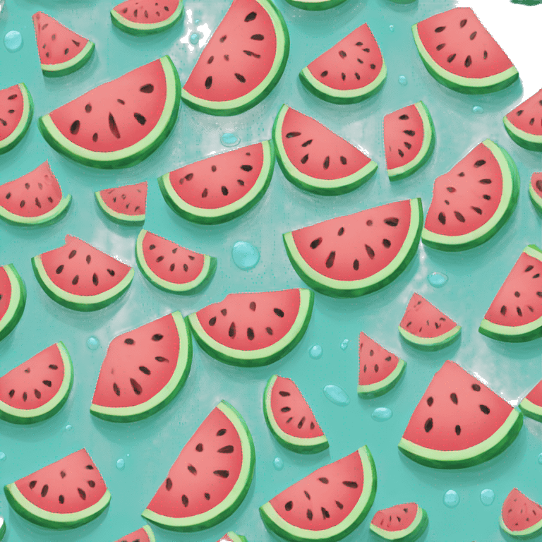 Watermelons in water emoji