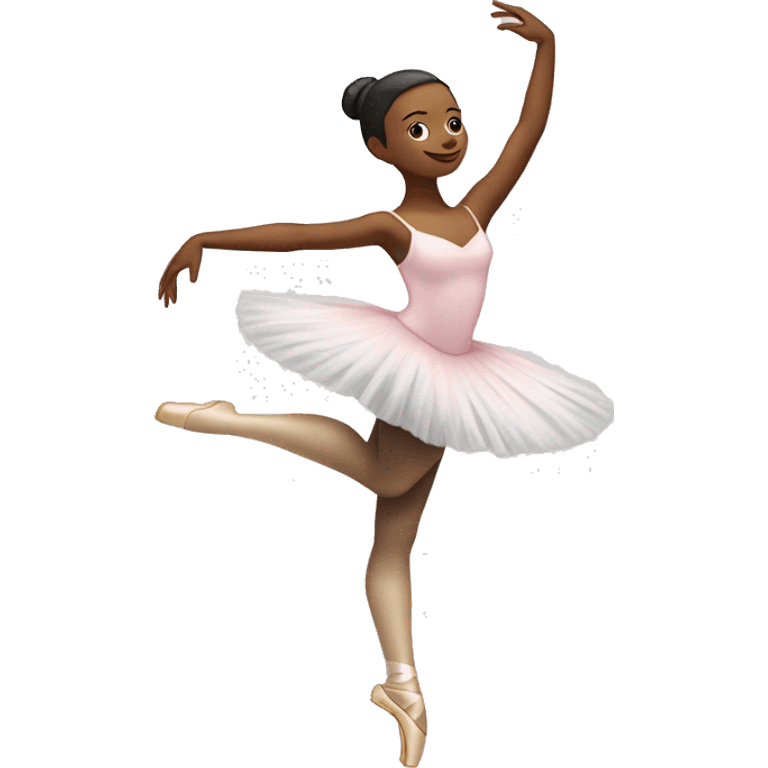 ballerina on pointe in passé arms fourth emoji