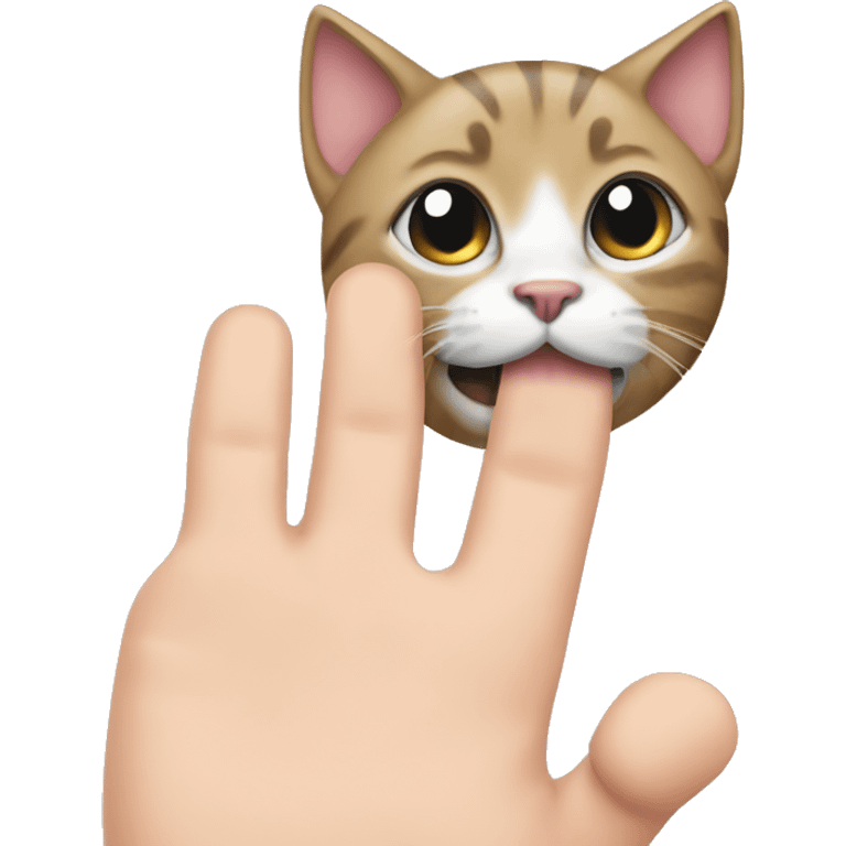 finger poking a cat emoji