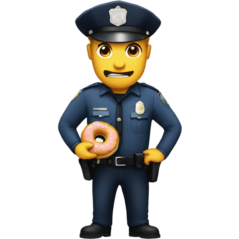 Police eat donut emoji