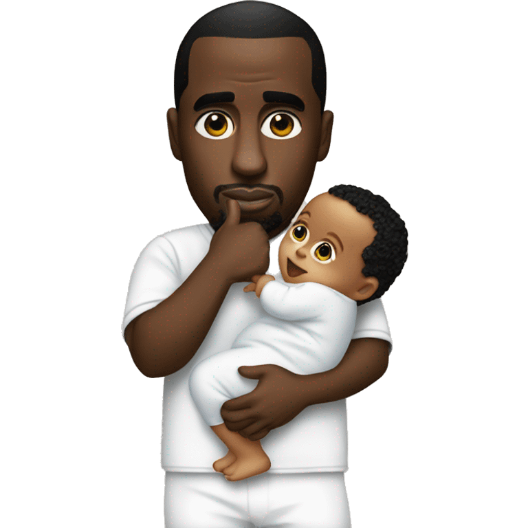 p diddy holding a baby  emoji