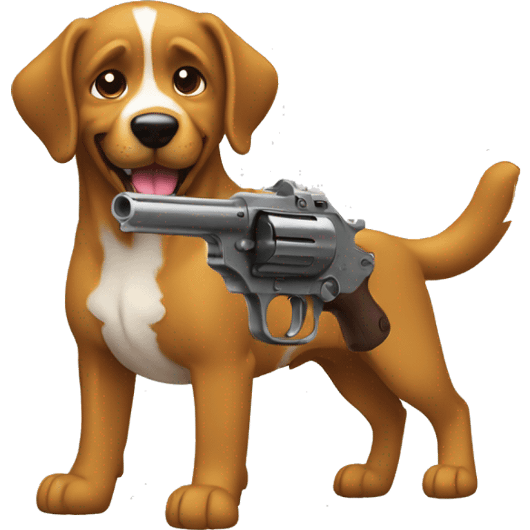 Perro con pistola  emoji