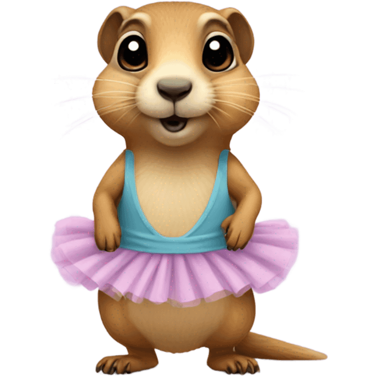 Prairie dog wearing a tutu emoji