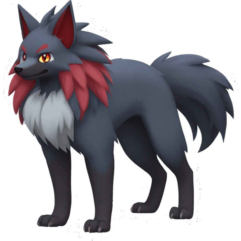 Zoroark-Mightyena-Zorua full body emoji