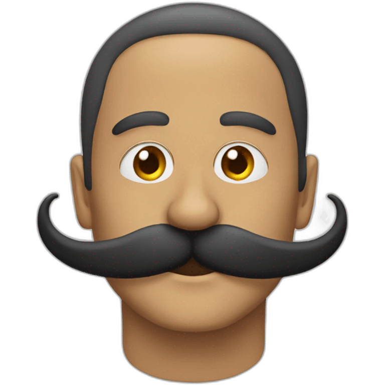 flying mustache emoji