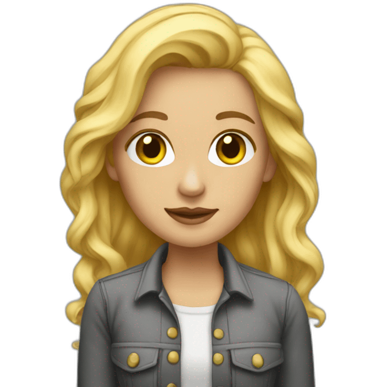 Blonde artist painter emoji