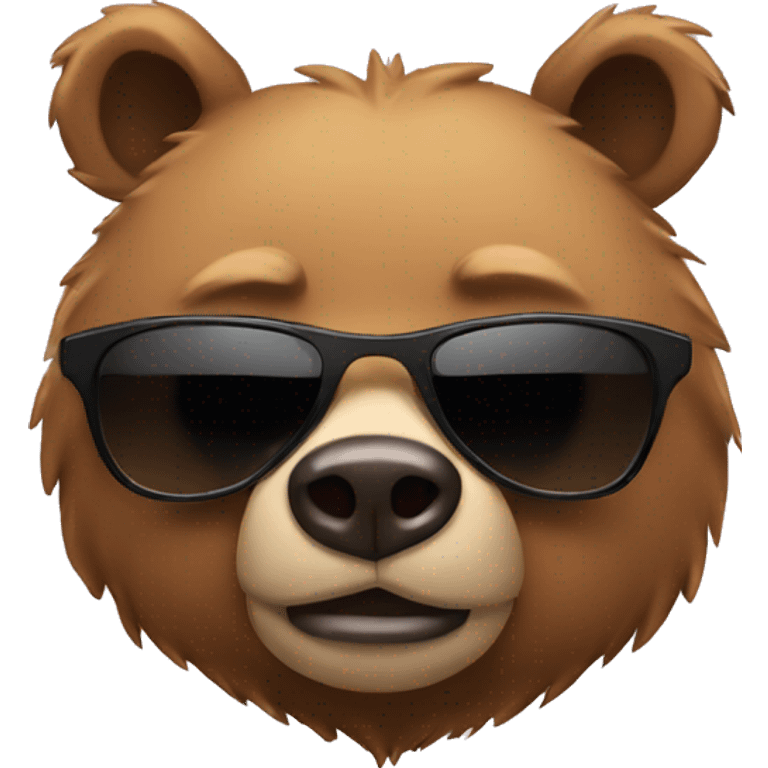 Bear with sunglasses emoji